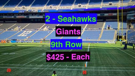 Seattle Seahawks Giants Tickets