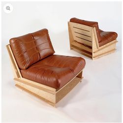 Dark wood origami chair by 100xBTR