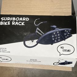 Ho Stevie! Surfboard bike rack 