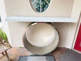 "Luxury Modern Sculptural Chrome Console Table from Las Vegas Resort"