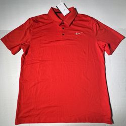NWT  Nike  Dri Fit Polo  Short Sleeve Shirt  Golf Football  Red  Men  Size XL Tall
