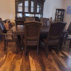 Dining Table And Hutch. Price Negotiable,  Need Gone ASAP