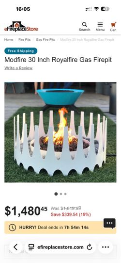 Mid century modern style fire pit