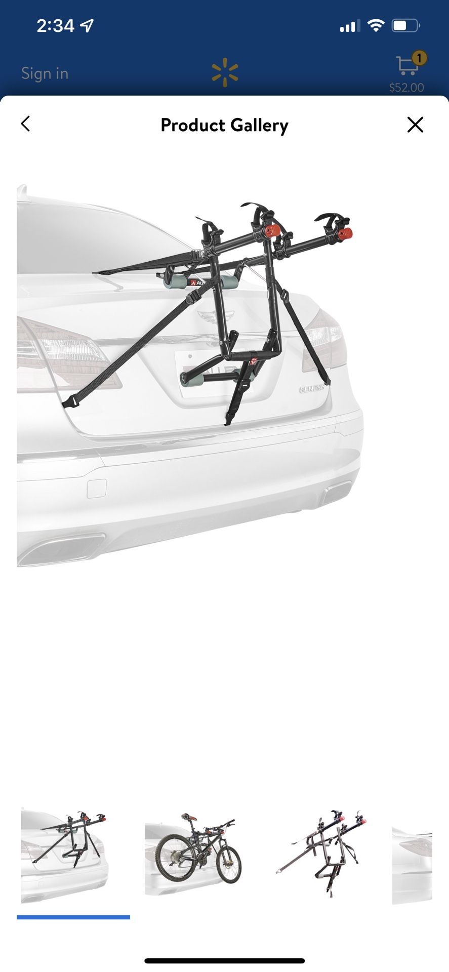 Sedan Bike Rack