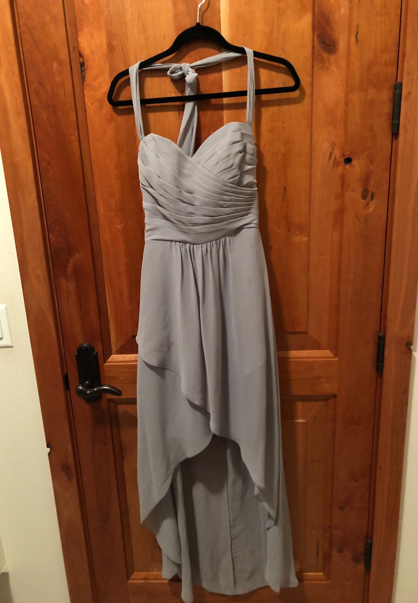 Belsoie Size 8 Grey Bridesmaid Dress