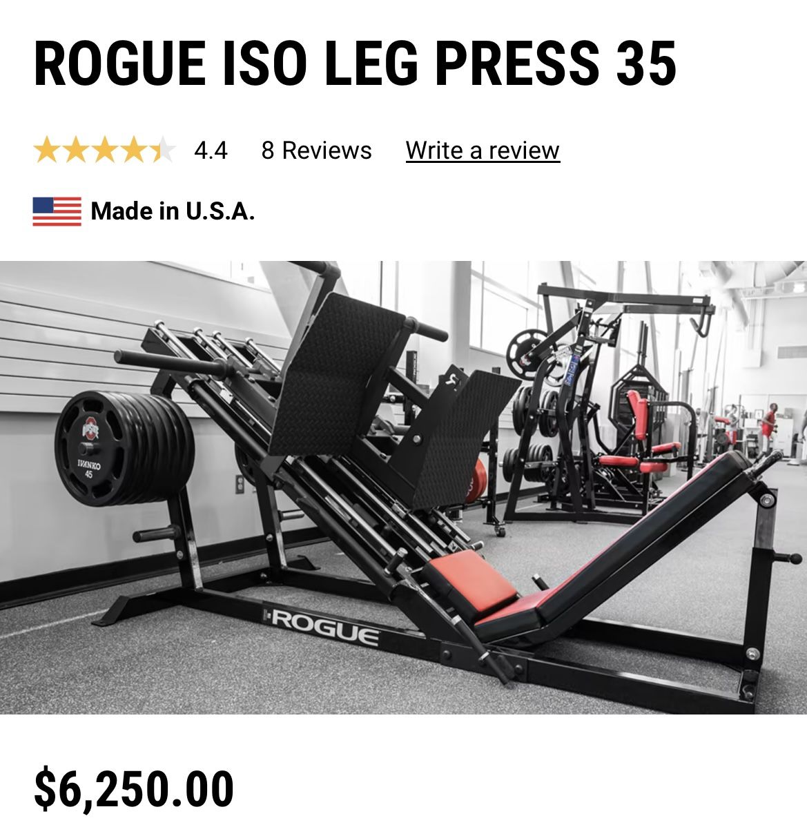 ROGUE ISO LEG WEIGHTS PRESS. FEEL FREE TO STOP BY AND TRY OUT AND TAKE YOUR TIME. 3 500 OBO. for Sale in West Covina CA OfferUp