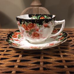 Floral Teacup and Saucer Set