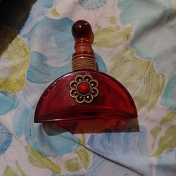 Red Flashed Perfume Bottle