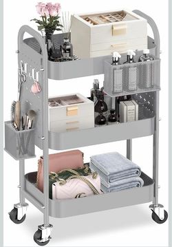 Three-layer rolling cart