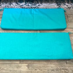Turquoise Indoor / Outdoor Bench Cushions  - 54” x 20” (set of 2)