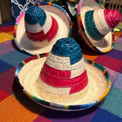 Mexican Hat/Sombrero  Party Decoration Set Of 10