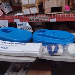 BRWH-B0877Z9K77   GoSports Splash Net PRO Pool Volleyball Net - Red, White, or Blue - Includes 2 Water Volleyballs and Pump