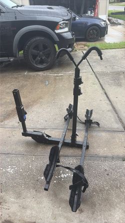 Thule T2-style platform hitch rack with the 4-bike setup/add-on