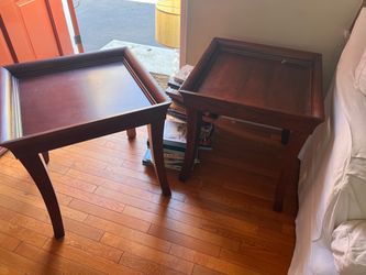 Pair of Wood Side Tables