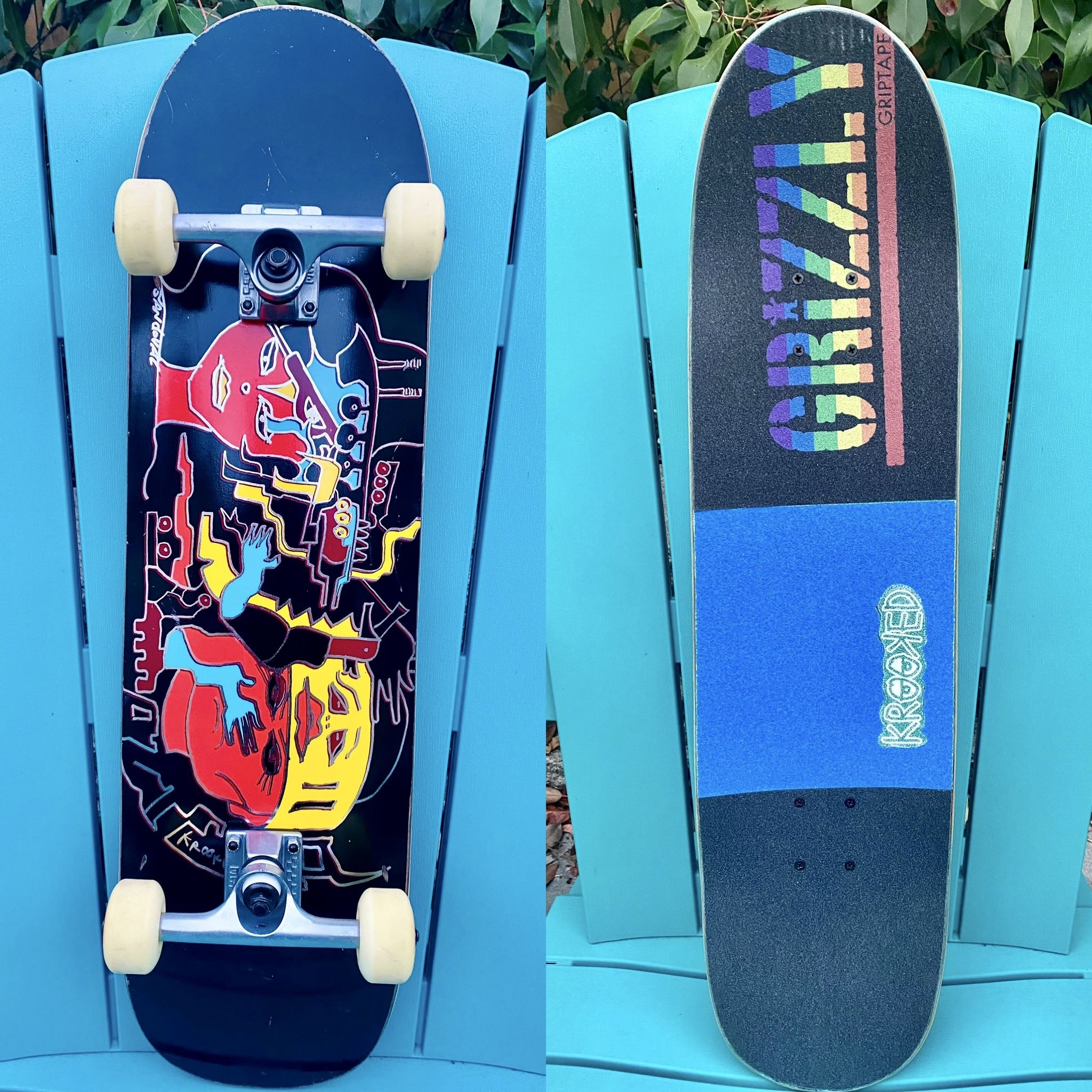 KROOKED Skateboards Ronnie Sandoval Azteca 8.25 Shaped Complete Skateboard