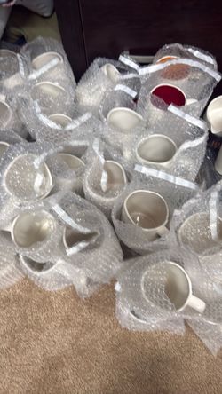 Rae Dunn Lot of White Ceramic Coffee Mugs all Rae Dunn