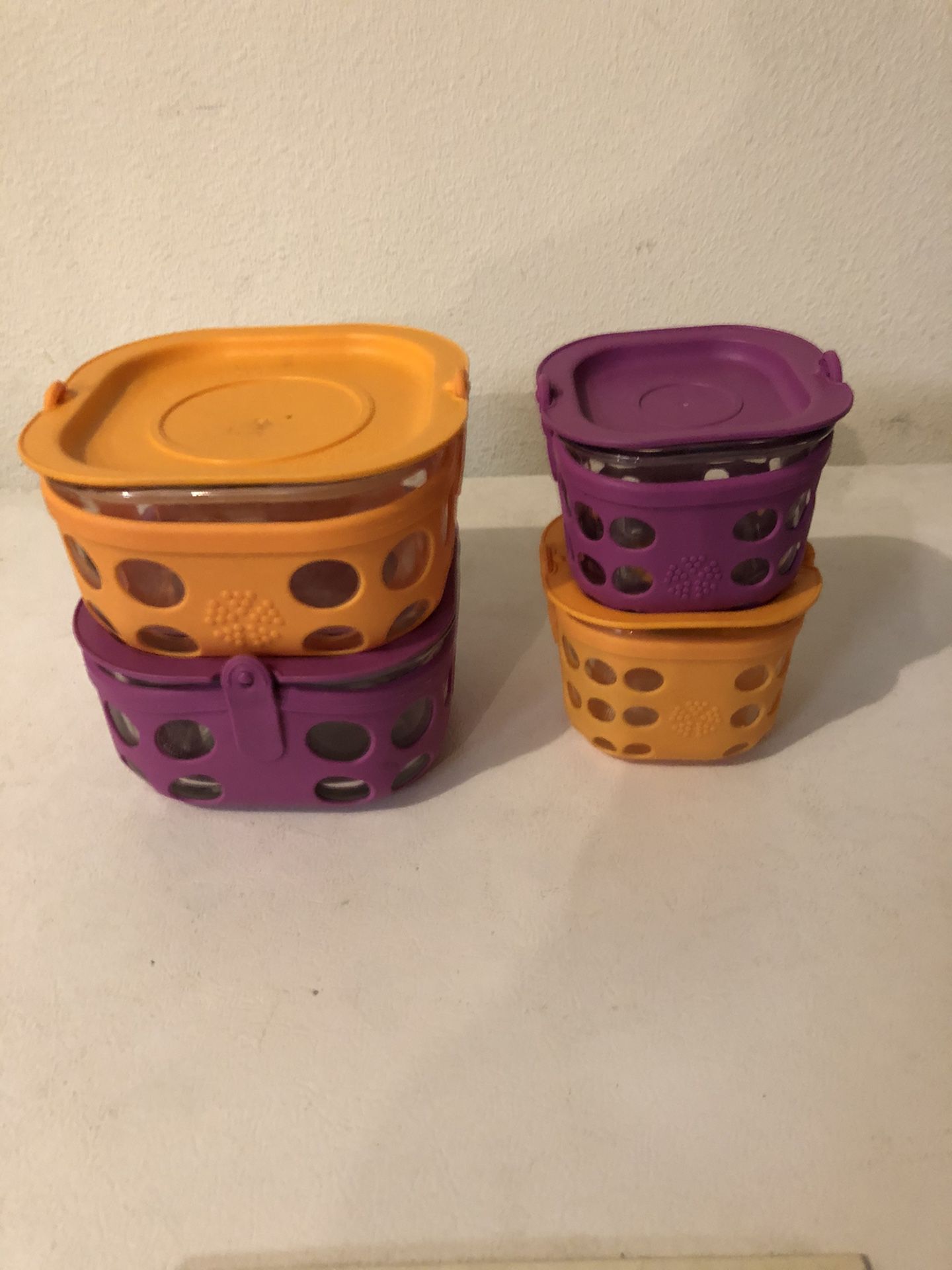 Lunch size storage containers set of 4