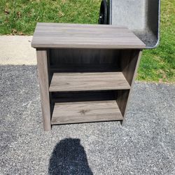 Grey Wooden Side Table Tv Stand 2 Shelf