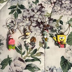 Spongebob Squarepants, Patrick,Sandy, Squidward Mini Christmas Ornaments 4