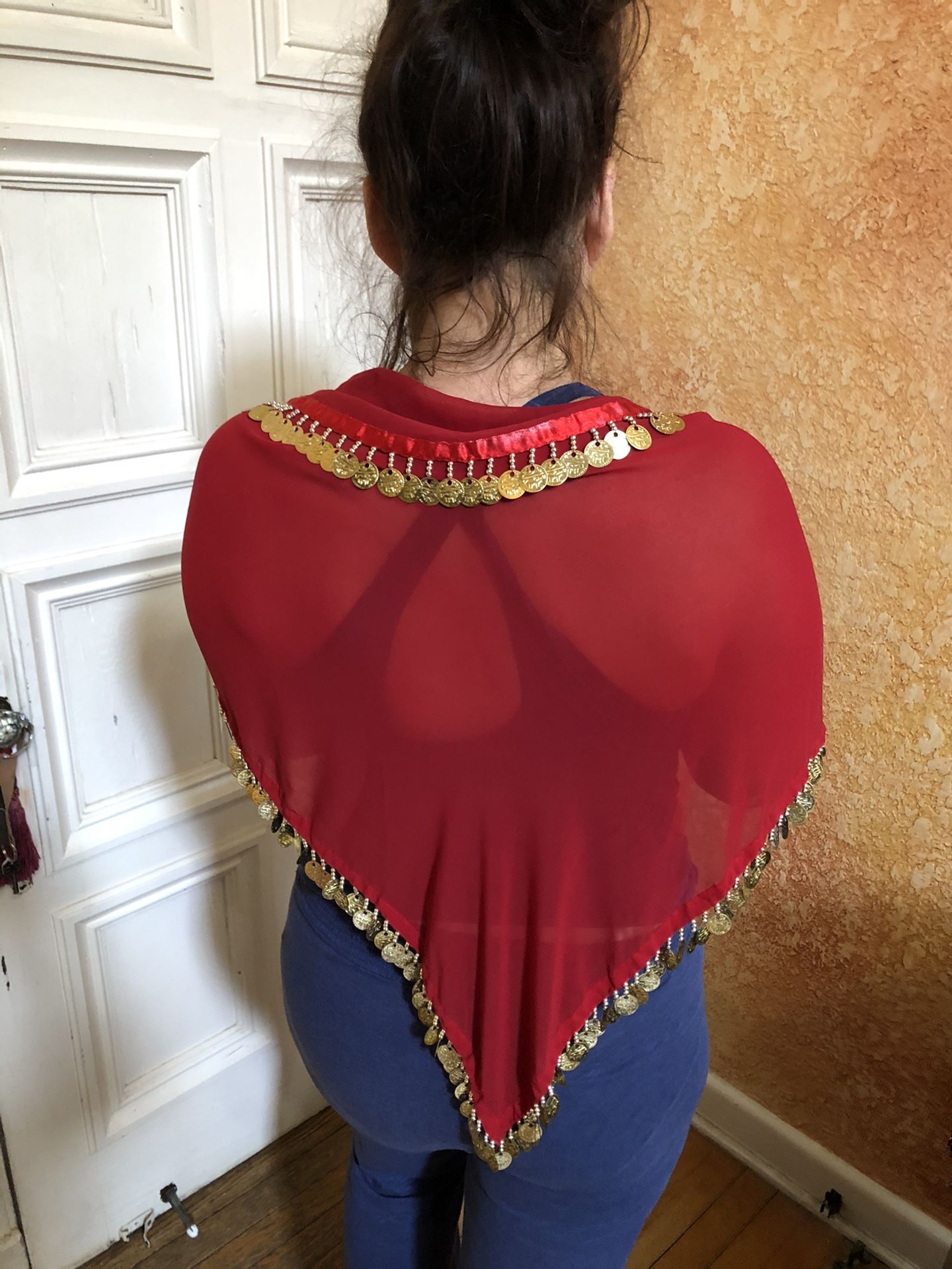 Belly dance red scarf. Halloween costume
