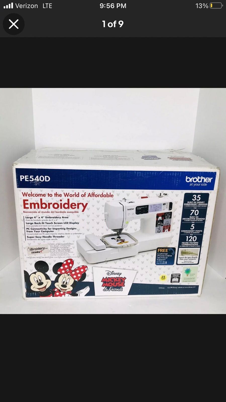 Disney Embroidery Machine Pe540d for Sale in Seattle, WA OfferUp