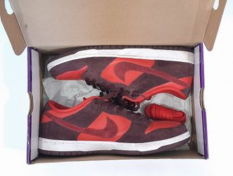 Nike SB Dunk Low Pro Cherry - Size 13 (Burgundy Crush/Team Red) OG Box