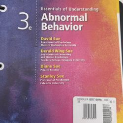 Essential Of Understanding Abnormal Behavior 3e