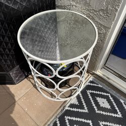 Cute White End Table 