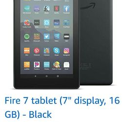 Amazon Fire 7" Tablet 16gb