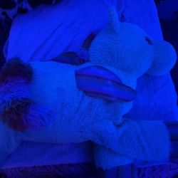 Giant fluffy unicorn plush.