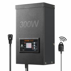 210# LoW Voltage Transformer, 300W, 120V ACto 12V/14V ACLandscape Lighting Transtormer with Photocell Sensor and Timer, Weatherproof, for Outdoor, Spo