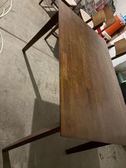 Wood Top Dining Table with chairs