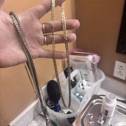 14k Gold Over 925 Silver 24 Inch Chain