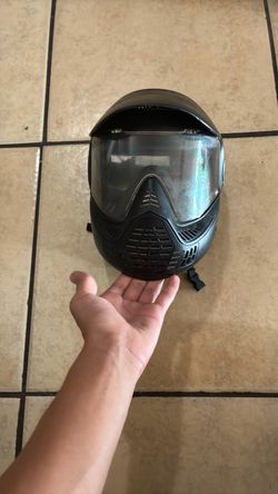 Black Paintball Mask with Clear Lens