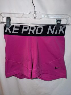 Women’s Nike Pro Shorts, Pink, Size Small, Black Waist Band