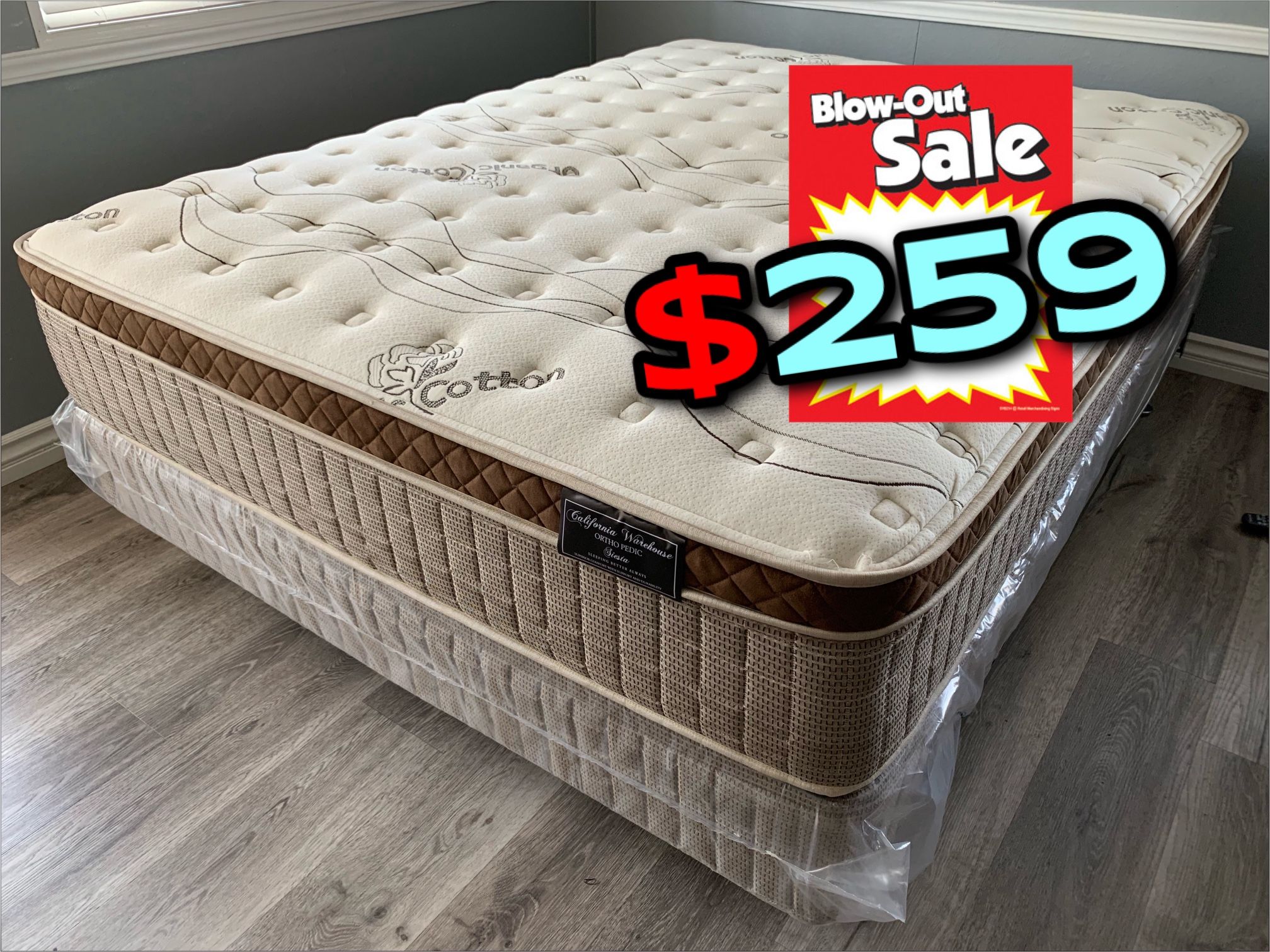 12in Cal King Organic Cloud Comfort Europillow Top Mattress