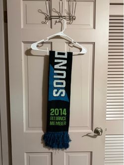 Seattle Sounders FC Adidas 2014 Alliance Members Scarf MLS Eternal Blue Forever