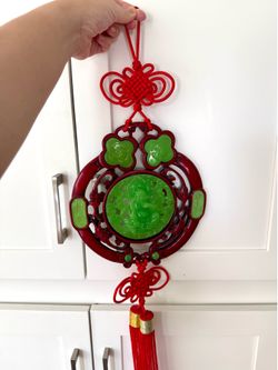 Vintage good luck buddha Asian wall hanging
