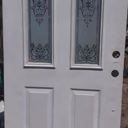 36x80 Blank Metal Exterior Door And Storm Door