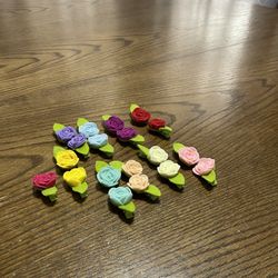 Mini Felt Flower Barrettes for toddler/baby girl