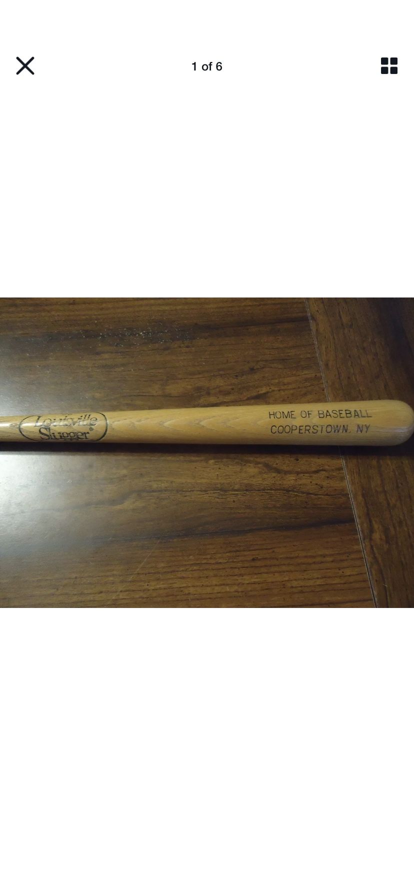 Home Of Baseball Cooperstown New York Louisville Slugger 16” Wood Mini Bat # 125