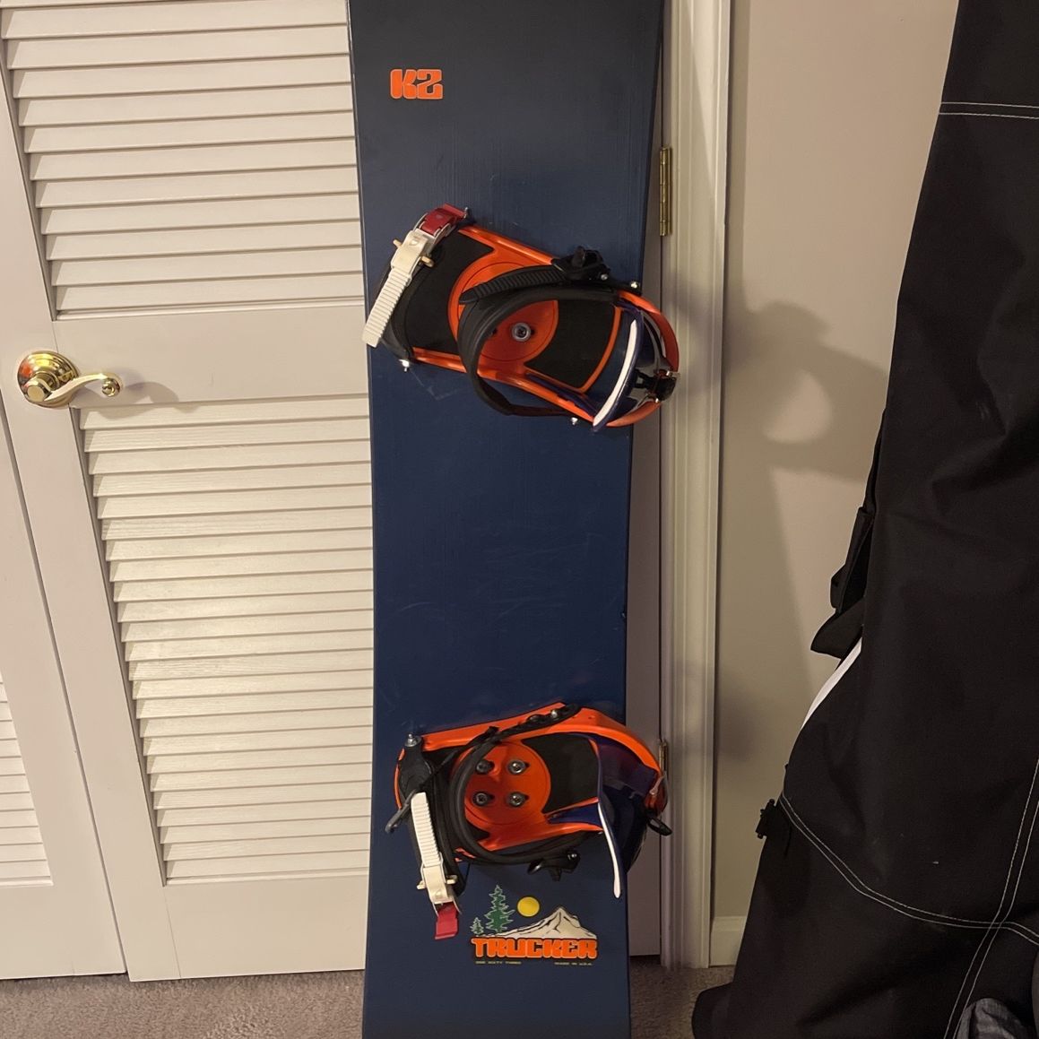 163 K2 Snowboard With Custom Matching Burton Bindings