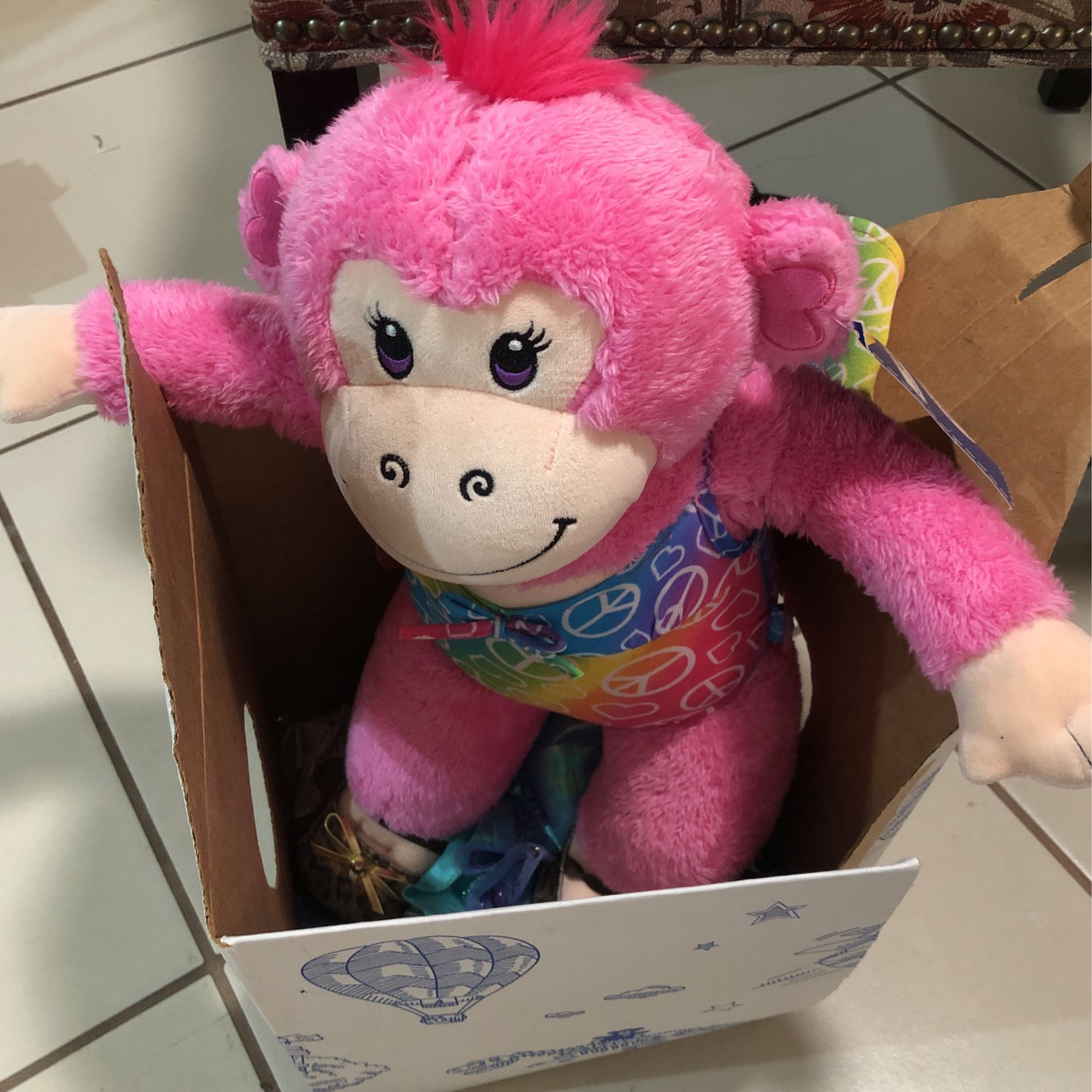 Monkey Build A Bear Pink Monkey Madison