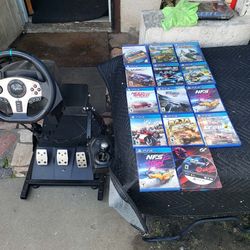 PS5 Steelbook Game Plus all Racing Games Plus no Console just Racing Kit 6 Speed 3 Pedel & Games made PS4 Playstation 5 4 all for $600!. Trade Pokémon