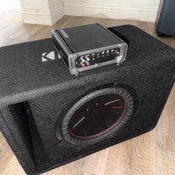 KICKER - Amp + 12’ CompR Sub Speaker Combo