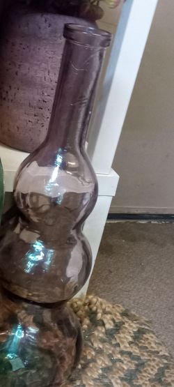 New recycled glass bubble floor vase high quality masterpiece thick and elegant made in Portugal
