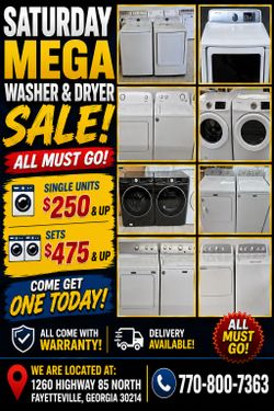 SATURDAY MEGA WASHER & DRYER SALE