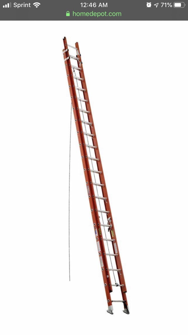 Werner ladder 40’ forty foot ladder fiberglass ladder