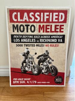 Classified Moto “Moto Melee” Foam-Board Poster