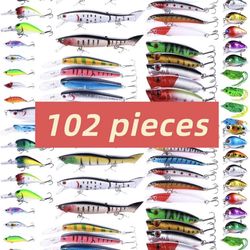 102 pieces fishing lures NEW
